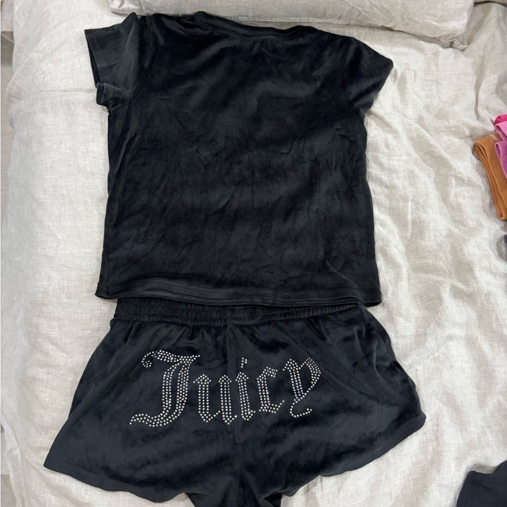 Juicy Couture Black Velour Pajama Set - Picture 4 of 5